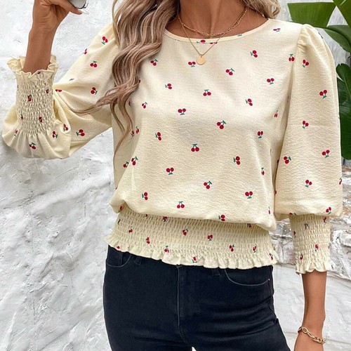 Relaxed Women's Loose Fit Shirt Casual Round Neck Design for Everyday Outfits - Picture 20 of 96