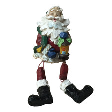 Santa Shelf Sitter 4.5" Red Suit Dangling Legs Christmas Holiday Decor Gifts