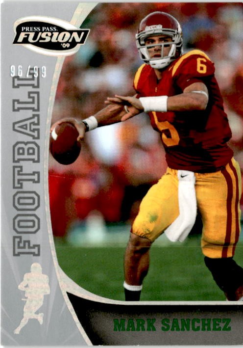 2009 Press Pass Fusion #52 Mark Sanchez Silver Rookie /99 USC Jets RC