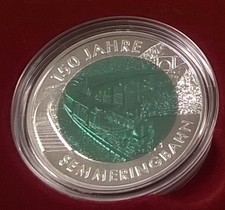 25 Euro Niob Silber 2004 150 Jahre Semmeringbahn lose in Kapsel Eiamaya