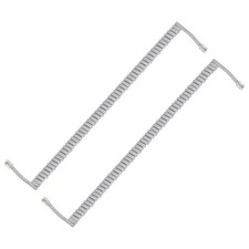 2 Pack 9.8 Feet Coiled 1.6 Feet Phone Cord for Landline, Silver Gray