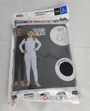 NEW 32 Degrees Heat Size Lrg 12/14 Kids Long Sleeve T Shirt + Leggings Set Black