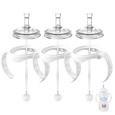 Straw Transition Sippy Cup Conversion Kit Dr Brown Wide Mouth 3 Pack