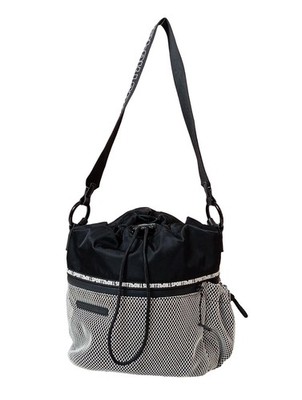 MARC CAIN Schultertasche Mittel Damen Tasche schwarz-weiß Casual-Look