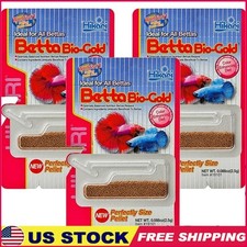 Betta Bio-Gold Baby Fish Food Pellets Nutrition Bundle 3 Pack Enhancing New