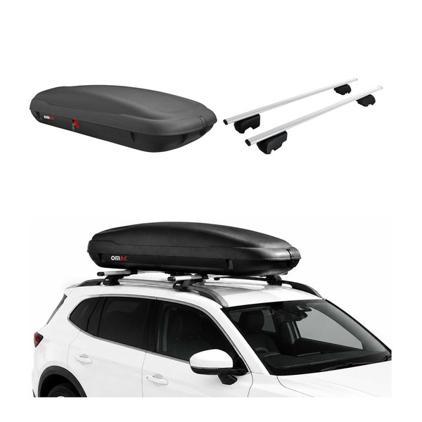 Carbonlook Dachbox 400L + DachträGer Mercedes C Klasse S205 2014-2021 Silber-image