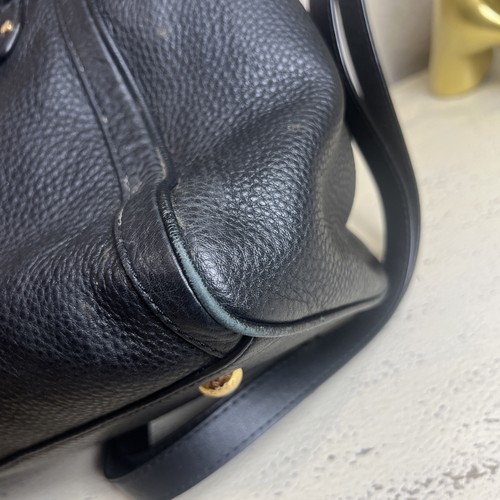 Set-Michael Kors Large Black Leather Hudson Satchel Tote Purse And Black Wallet - Picture 6 of 24