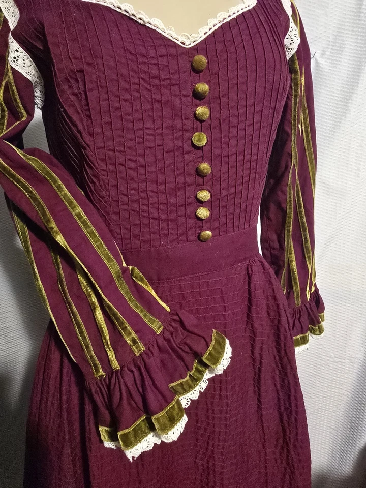 RARO Maxi Vestido De Colección Por Artista Georgia Charuhas Talla 10 Renacimiento Prairie Gunne Foto 2 de 4