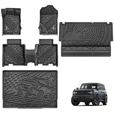 3W Ford Bronco Floor Mats  Cargo Liner  Back Seat Cover Custom Fit for 2021...