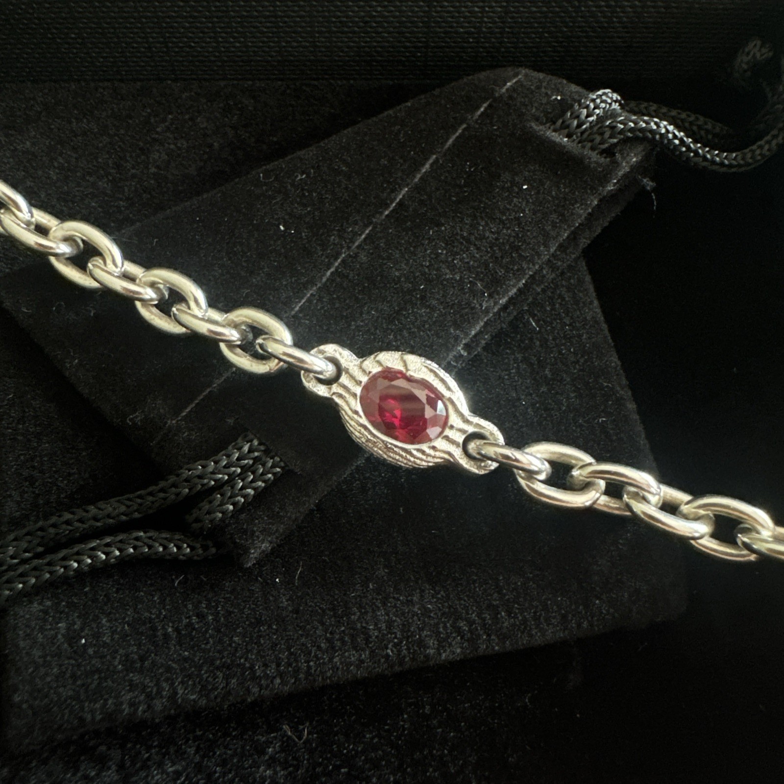 Ruby Cable Chain Bracelet - image 4