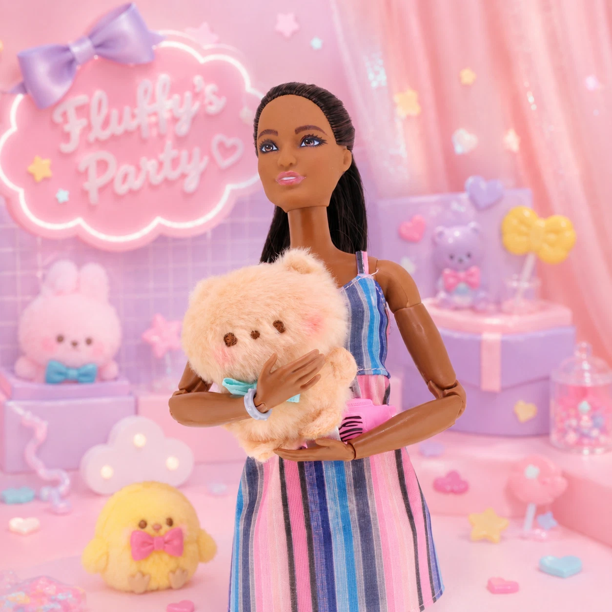 Fluffy Party mini plush keychain series photo