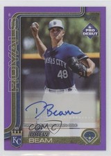 2025 Topps Pro Debut Purple Foil Auto /299 Drew Beam #PD-144 Auto 15sd