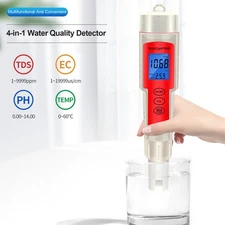 4In1 PH/TDS/EC/Temperature Digital Meter Pen Water Quality Analysis Tester US