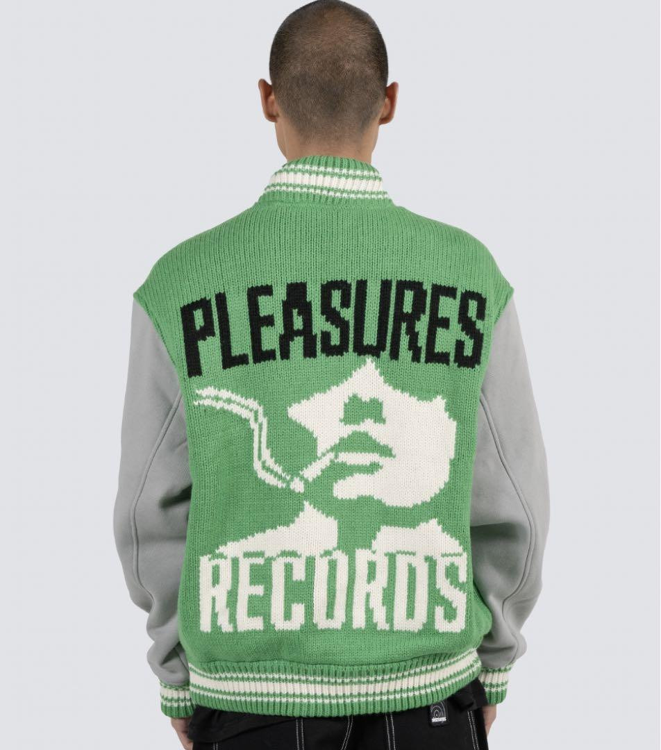Pleasures Smoke Knitted Varsity Pullover