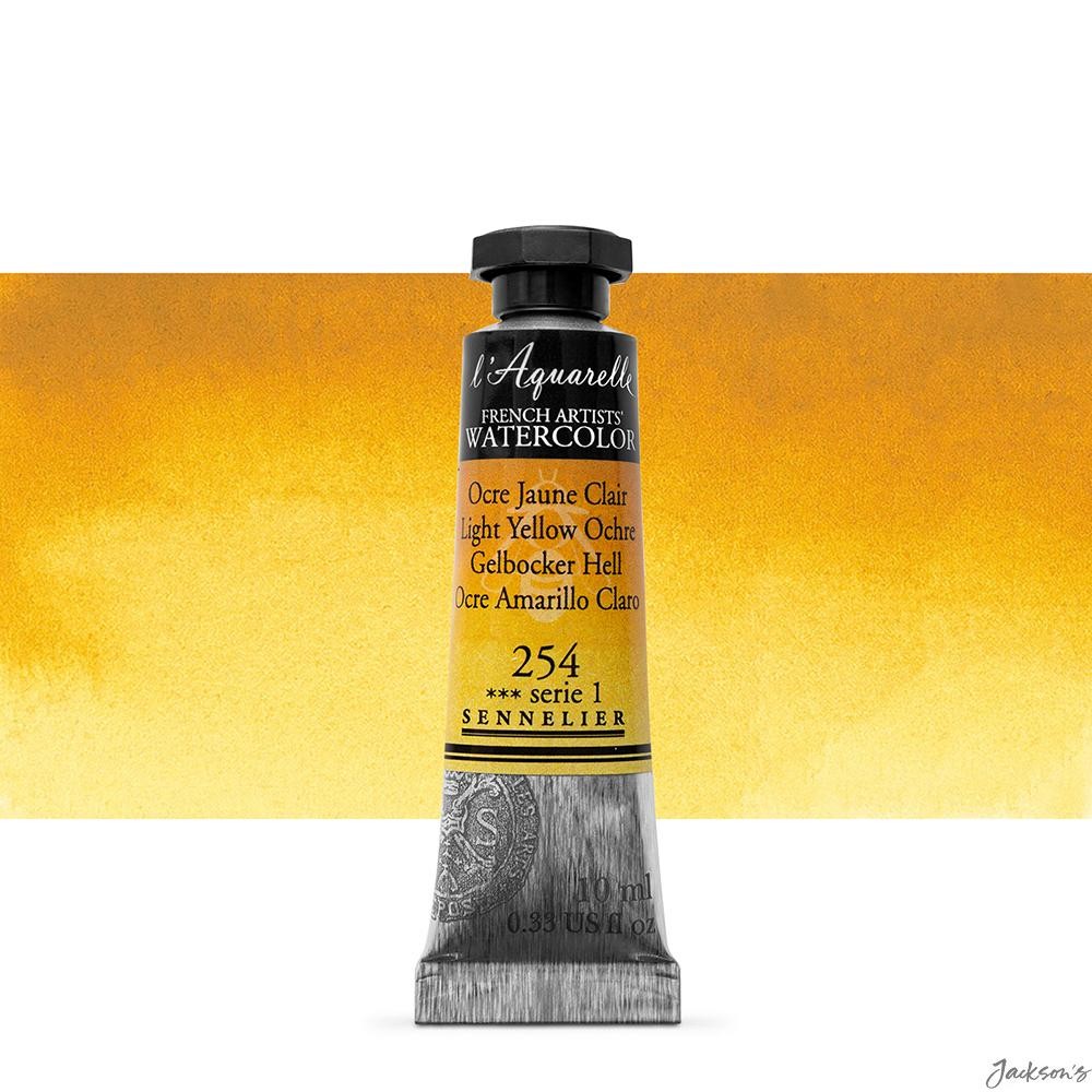 Sennelier L'Aquarelle Watercolour Paint Tube 10ml Light Yellow Ochre For Artists