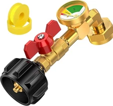 Propane Refill Adapter for 1 lb. Tanks, 1lb to 20lb Elbow Propane Tank Refill Ad