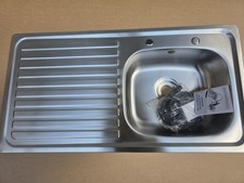 Single Bowl Inset Chrome Stainless Steel Kitchen Sink/brand new with all parts 