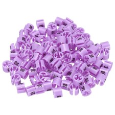 100 Pack Clothes Hanger Marker Number 38 Size Tag Fit 3mm Rod Purple