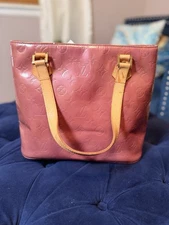 Authentic Louis Vuitton Monogram Vernis Houston Handbag Tote Bag