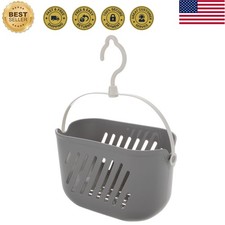 Bathroom Shower Hanging Basket Plastic Storage Organizer with Handle Portable...