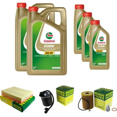 MANN-FILTER Inspektionspaket 13L CASTROL EDGE 5W-30 M für Mercedes-Benz Sprinter