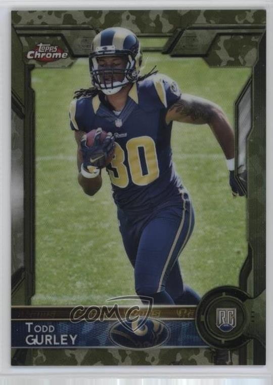 2015 Topps Chrome Rookies STS Camo Refractor 118/499 Todd Gurley II #110 03qe