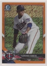 2018 Bowman Chrome Prospects Orange Shimmer Refractor 22/25 Fernando Romero 0q0