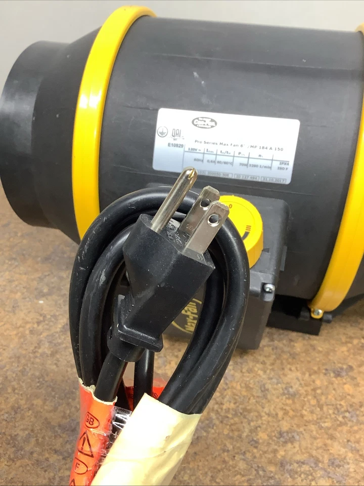 6 " Can Fan Max Fan PRO SERIES 3-Speed - inline exhaust blower ventilation hydro - Image 4 of 4