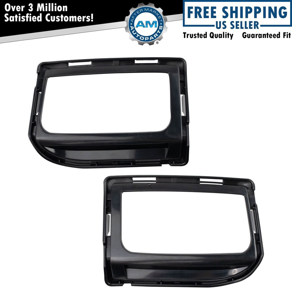 Front Bumper Fog Light Hole Cover Insert Set LH & RH Sides for GMC Terrain