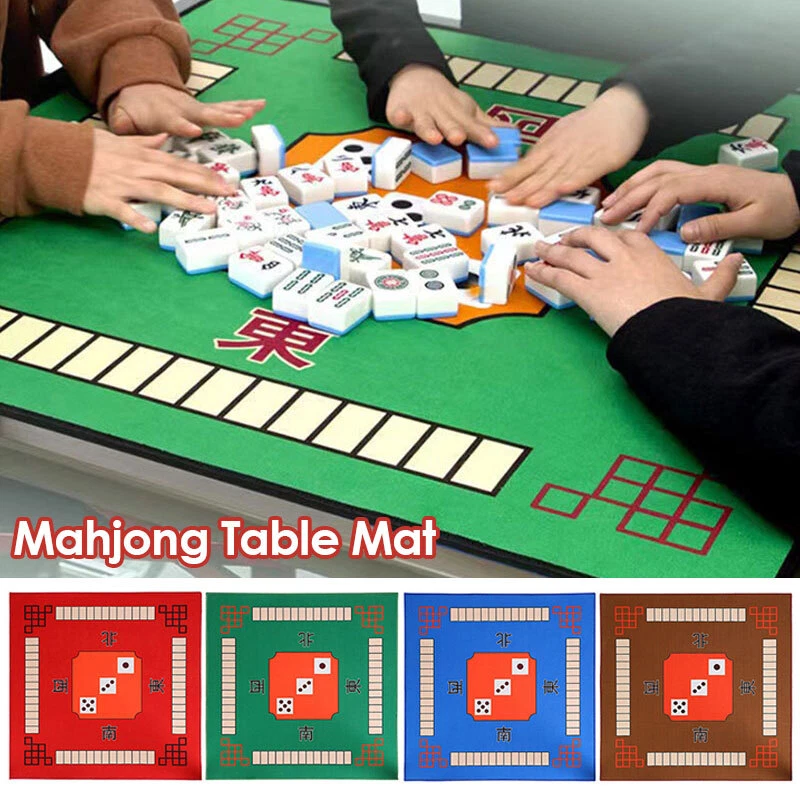 Home Mahjong Mat Non-Slip Mahjong Pad Square Party Game Mat Gifts Table Cloth - Image 2 of 4