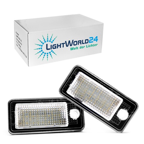 LED Premiun Kennzeichenbeleuchtung für Audi A3 A4 8E 8H A6 C6 A8 A5 Q7 RS4 RS6 - Bild 1 von 7