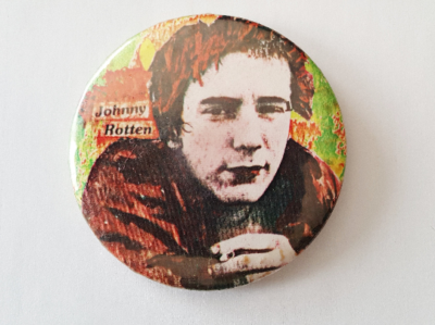 J.Rotten SEX PISTOLS Johnny Rotten Pinback Vintage 1977 Large 2.5