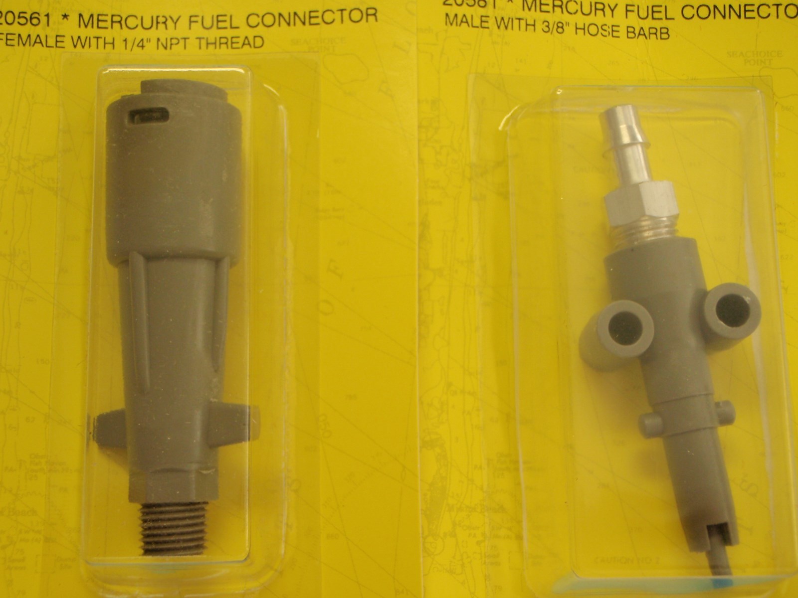 FUEL LINE TANK CONNECTOR MERCURY MARINER OUTBOARD 20561 20581 3/8" HOSE