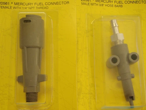 FUEL LINE TANK CONNECTOR MERCURY MARINER OUTBOARD 20561 20581 3/8" HOSE PLASTIC