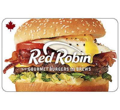 Red Robin Gift Card $25, $50, or $100 - email delivery | eBay