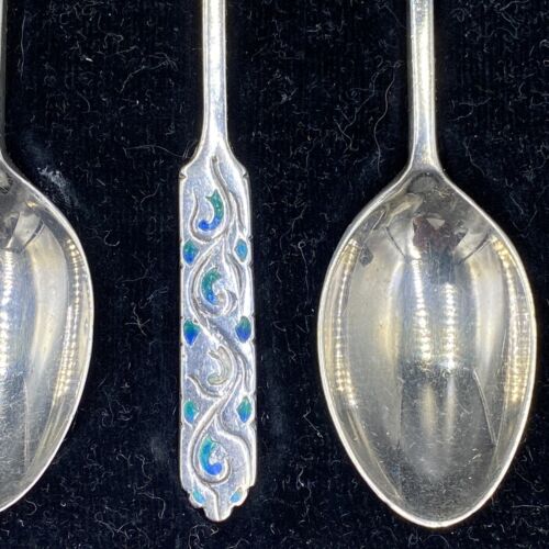 Liberty & Co Sterling Silver Coffee Spoons - Picture 7 of 16