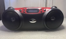 GPX BC232R CD/CD-RW Playback/AM FM Radio/CD-R Playback Boombox Red/Black TESTED