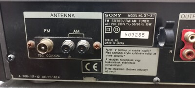 Tuner Sony ST-S1 Tested | eBay