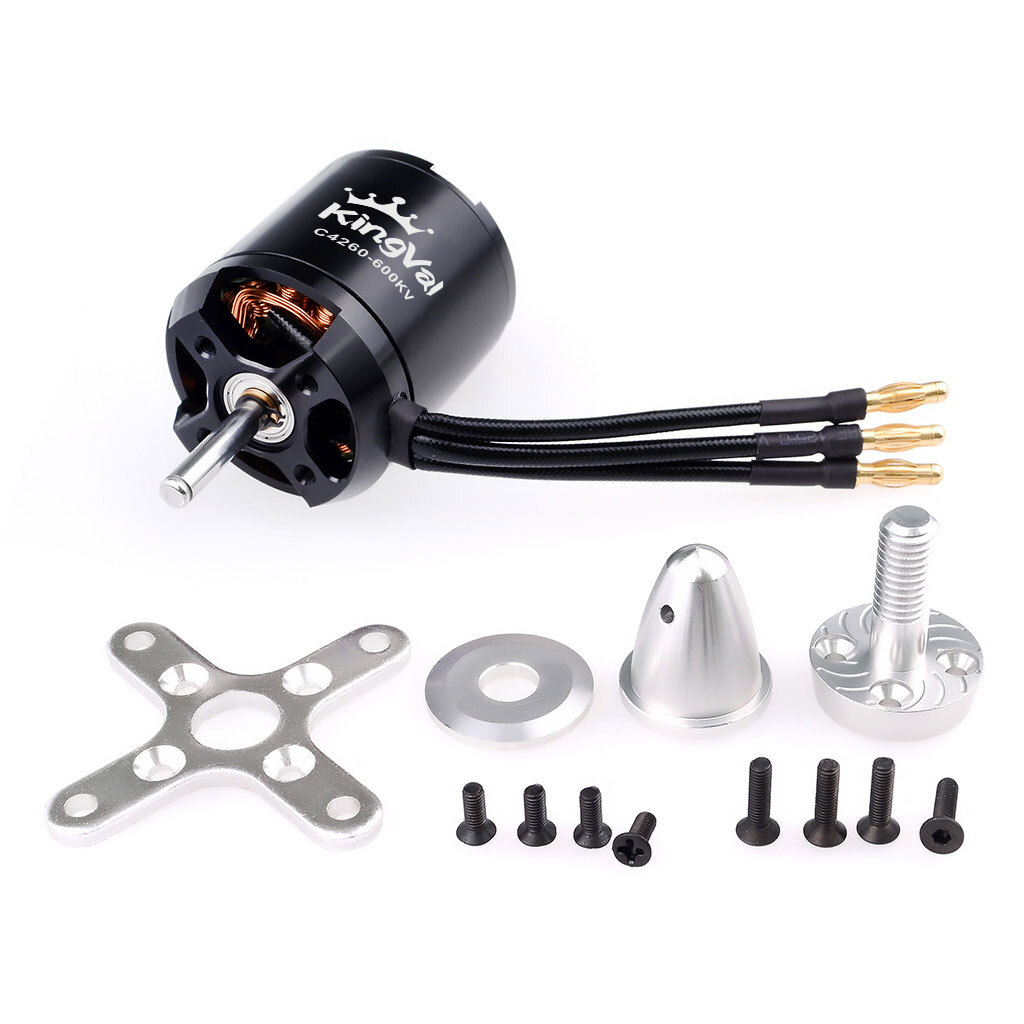 KingVal 3542 1250KV Brushless Motor - Replacement For RC Airplanes & Gliders, With Screw Kit