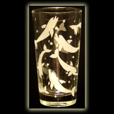 Dolphins everywhere! Juice/ Highball Glass