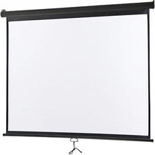 72 Inch Manual Projection Screen Pull Down 4:3 HD Projector 4K Widescreen Black