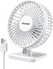 USB Desk Fan, Small but Powerful, Personal Portable Quiet 3 Speeds, Adjustabl...