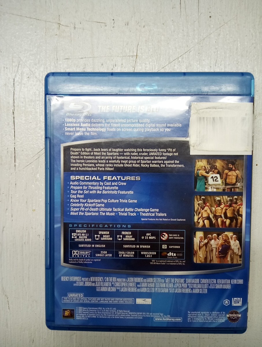 Meet the Spartans (Blu-ray Disc, 2008 Unrated Pit of Death Edition
