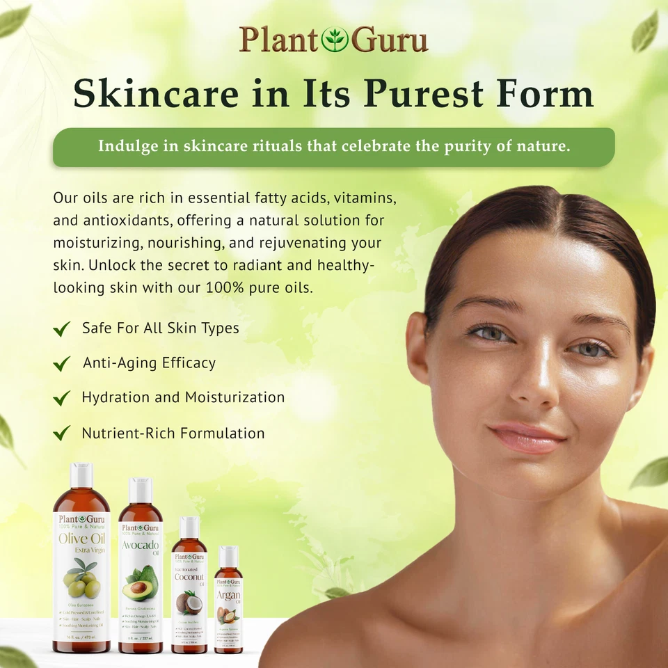 32 oz. Carrier Oil Bulk 100% Pure Natural Cold Pressed For Skin, Hair , Massage - Image 3 of 4