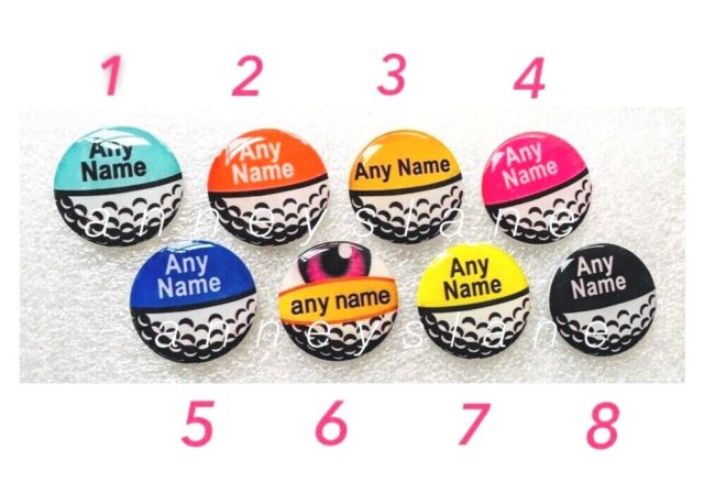 anneys-PERSONALISED 25mm golf Ball Markers Markers & Hat Clips!