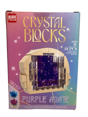 Block Tech Crystal Blocks Purple Agate 81 pieces