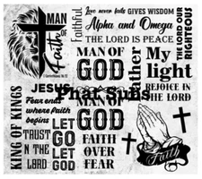 20oz Sublimation Tumbler Wrap Man Of God Ready To Press Heat Transfer