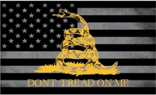 USA Blackout Gold Snake 3'X5' Flag ROUGH TEX® 100D