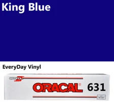12"x5'- King Blue -  Matte Oracal 631 Exhibition CAL Vinyl Roll Adhesive Vinyl