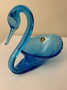 Glass Swan Dish | eBay